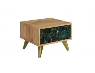 Тумба прикроватная Фьюжн ТМ-004 дуб крафт золотой/TROPICAL