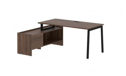 Стол с тумбой EDIS ELCT 17814 Дуб Денвер темный Черный