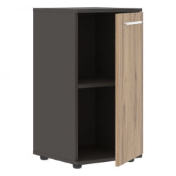 Шкаф колонка с глухой малой дверью ЕДИС ЕЛCС 42.1 Дуб Денвер светлый Белый Мокко / EDIS ELCS