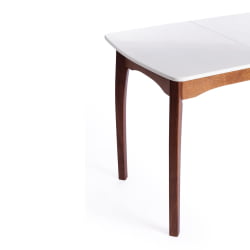 Стол CATERINA бук, мдф, 100+30x70x75, коричневый, белый