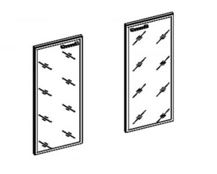 Дверь стеклянная в рамке JAY XMRG 42-1 (L/R) Бронза