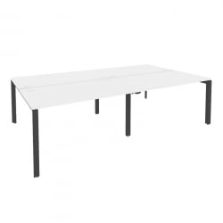 Рабочая станция на П-образном м/к ОНИКС О.МП-Д.РС-4.3.8 Белый Бриллиант/Антрацит / ONIX O.MP-D.RS-4.3.8