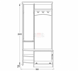 Прихожая Анкор темный/Анкор светлый