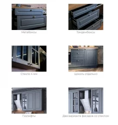 Кухонный гарнитур 2400 угловой Мокка №05 Черный Дуб фактурный антрацит