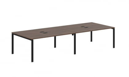 Бенч-система 4-местная EDIS EUWST 3513 Дуб Денвер темный Черный