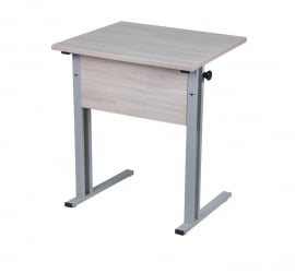 Парта одноместная рост 6 прямые углы Серый/Металл Серый