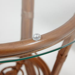 ТЕРРАСНЫЙ КОМПЛЕКТ NEW BOGOTA (2 кресла + стол) /с подушками/ ротанг, кресло 61х67х78,5 см, диаметр стола 50см, coco brown (коричневый кокос)