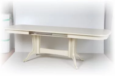 Стол из массива дерева Лира-3 (1,4м) тон 2М с золотой патиной