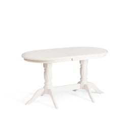 Раздвижной овальный стол COPPOLA бук, мдф, 140+40x80x77см, Ivory white