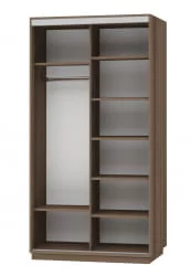 Шкаф-купе двухдверный Экспресс Дуо 1200х2400х Лондон/Ясень шимо тёмный / 1200х2400h