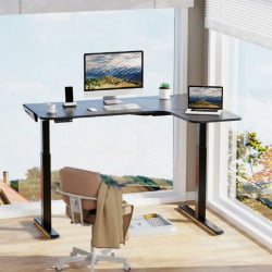 Угловой компьютерный стол EUREKA ERK-EGD-L60R-B-US