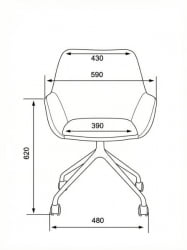 Кресло МГ-24 Б | 4 луча | На глайдерах / B