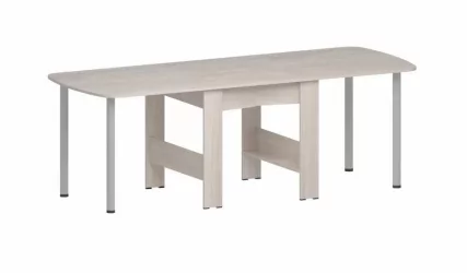 Раздвижной овальный стол Оригами Ясень Шимо светлый