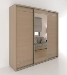 Шкаф-купе 3-х дверный Акцент-Лайт Д3 2400х600 Дуб молочный