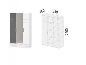 Детский шкаф для одежды Аляска 501.28