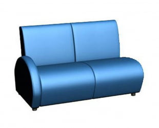 Диван двухместный подлокотник правый Клауд V-600/7