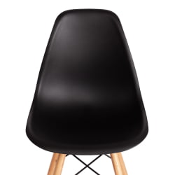 Стул со спинкой CINDY (EAMES) (mod. 1801) дерево бук/металл/сиденье пластик, 45x51x82 см, Black (черный)