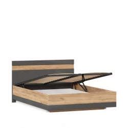 Кровать двуспальная 1400 с подъёмным механизмом Фиджи ЛД 659.075.000 Дуб Золотой Антрацит