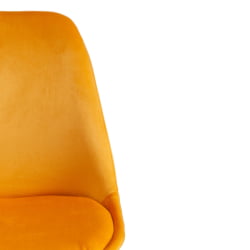 Стул ТУЛИП СОФТ (мод. 74) вельвет/дерево , 54 х 47 х 83 см , желтый (ХЛР 41)/натуральный / TULIP SOFT (mod. (HLR