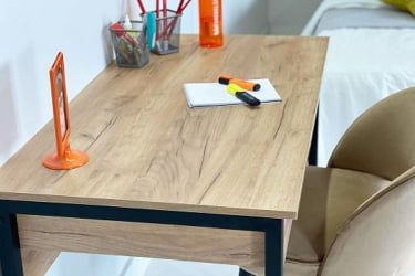 Детский маленький стол SMU-01 графит/черный муар