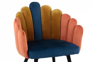 Кресло Камелия велюр Сине-зеленый