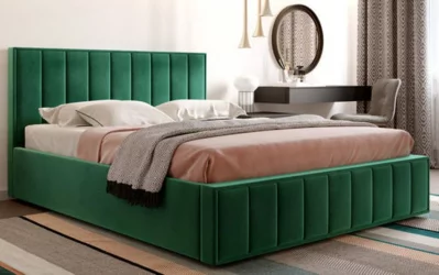 Кровать двуспальная из дерева Вена 1400 Мора зеленый