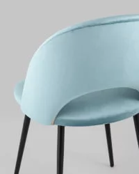 Стул Меган велюр Пыльно-голубой