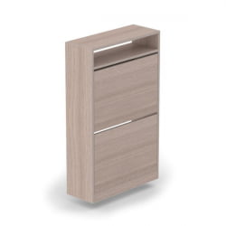 Тумба для обуви 2-х уровневая Ясень шимо светлый