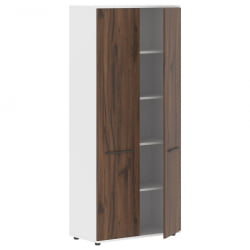 Шкаф с глухими дверьми ЕДИС ЕХCС 85.1 Дуб Денвер темный Черный Белый / EDIS EHCS