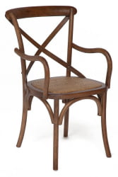 Стул с подлокотниками CROSS (mod.CB2008) дерево береза, 91х55х52см, манго (№4)