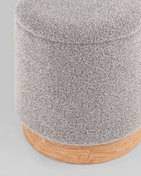 Пуф с ящиком Холли S букле серый