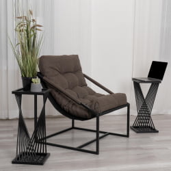 Кофейный стол Osteria/Остерия металл, черный, 25,5х25,5х59 см