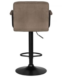 Стул барный ДОБРИН КРУГЕР АРМ БЛАCК (какао вельвет (ЛАР-Е2041-05)) 2 шт / DOBRIN KRUGER ARM BLACK (LAR-E2041-05))