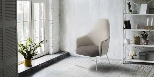 Детское кресло Micuna (Микуна) Wing/Moom white текстиль light grey/dark grey