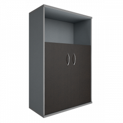 Шкаф средний широкий Riva А.СТ-2.1 Венге/Металлик