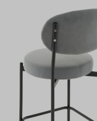 Стул Полубарный Бриф DD ПБ велюр серый