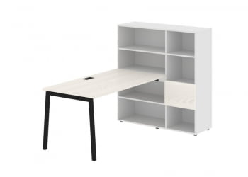 Рабочая станция ЕДИС ЕЛРСТ 1215 Ясень Траун Черный Белый / EDIS ELRST