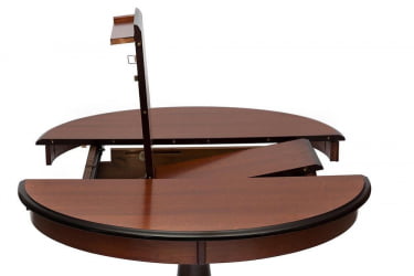 Раздвижной овальный стол Siena ( SA-T4EX) дерево гевея/мдф, 90+30х90х75см, MAF Brown
