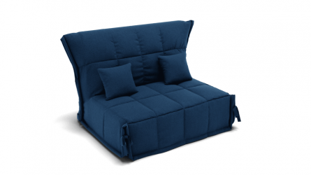 Диван Джаз 2000 (ЗР) Цвет фасада: Синий; Тип: Прямой; Материал фасада: Металл/Велюр