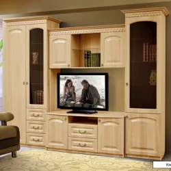Комплект мебели для спальн и гостиной Гармония-4 №2 Дуб беленый Туя светлая