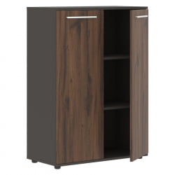 Шкаф с глухими средними дверьми ЕДИС ЕМCС 85.1 Дуб Денвер темный Белый Мокко / EDIS EMCS