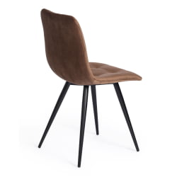 Стул CHILLY (mod. 7095) ткань/металл, 45x53х88 см, высота до сиденья 50 см, коричневый barkhat 12/черный