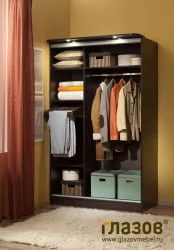 Шкаф-купе 3 Simple Композиция Венге