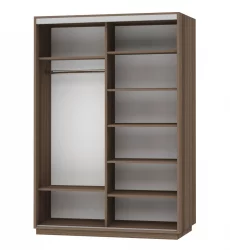 Шкаф-купе двухдверный Экспресс Дуо 1600х2400h Лондон/Ясень шимо тёмный