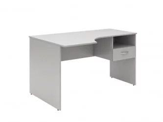 Стол письменный левый SET140-1 L c подвесной тумбой Серый