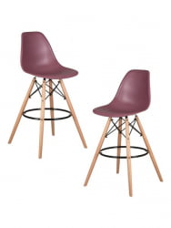 Стул барный ДОБРИН ДСВ БАР (ножки светлый бук, цвет пыльная роза (НКС-П-11)) 2 шт / DOBRIN DSW BAR (NX-P-11))