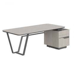 Стол руководителя правый Line СФ-571101.1 Дуб серый Черный графит