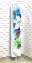 Зеркальный поворотный шкаф с принтом Зум Шелф Арт Молочный дуб