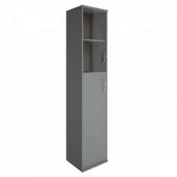 Шкаф высокий узкий левый Рива А.СУ-1.7 Л Серый / Riva