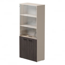 Шкаф комбинированный со стеклом Everprof EVO 254Н004 Дуб Пасадена Кашемир